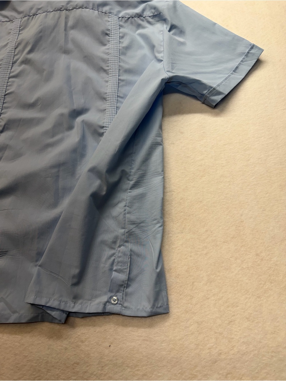 Omega Light Blue Short-Sleeve Embroidered Guayabera Shirt - Picture 6 of 6